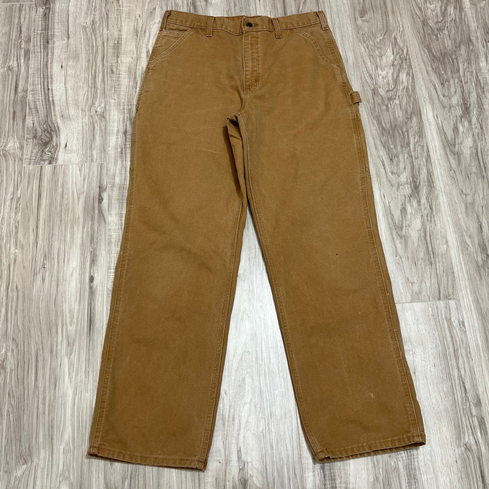 Carhartt B11 Brn Canvas Carpenter Pants Carhartt Brown 34x32 Workwear